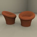 Revit Modelled; This Mushroom Chair deisgned by Pi...