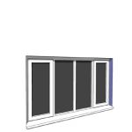 1770x1050mm narrow module casement window
