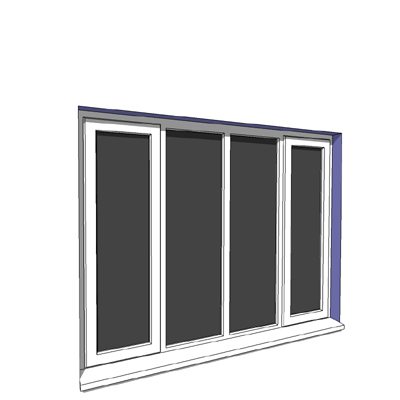 1770x1350mm narrow module casement window. 