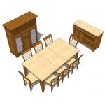 Ashbury Dining Set. Shown in golden oak with a map...