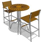 Teak bar table and chair set