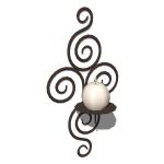 Wrought iron candleholder. For wall decoration.