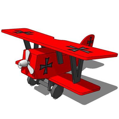 Wooden bi-plane. 