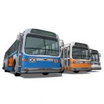 GMC Transit Bus in three textured configuration.
