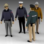 A selection of generic police/security figures
