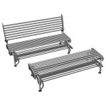 Modern city bench for commercial areas. Also fits ...