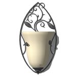 Wrought iron sconce.