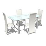 Nova Dining room table. Table extends 14 inches on...