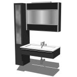 The contours of this modern bathroom vanity design...