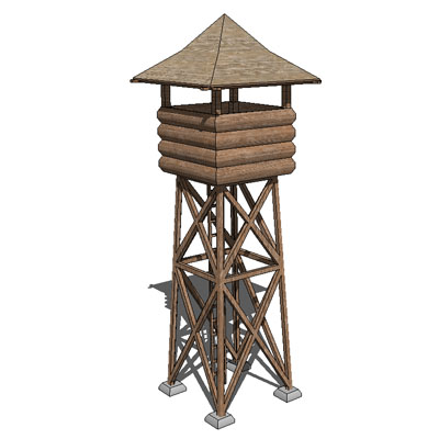 Military guard tower. 