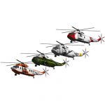Four variations of the Sikorsky Sh3 SeaKing.