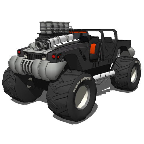 Humvee monster truck in normal version and ''super.... 