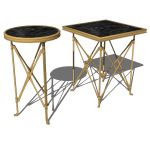 Campaign style side tables available in square and...