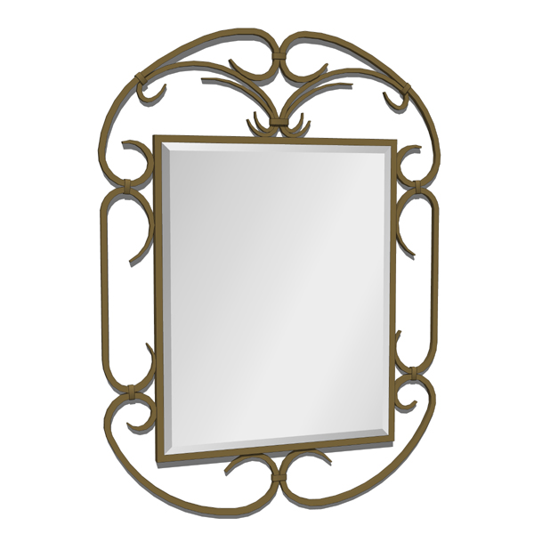 Spanish style wrought iron mirror. Goes well with .... 