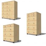 Cubic Bedroom Set 2. Shown in blonde maple with al...