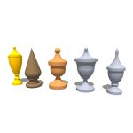 Collection of urns. Various sizes and styles.