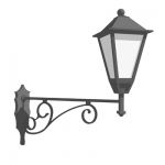 Wrought iron outdoor wall lamp