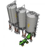 Grain silo for agricultural usage