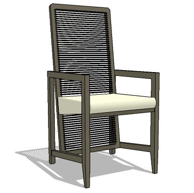 High back dining chair. 