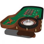 Roulette table with chips for Casinos