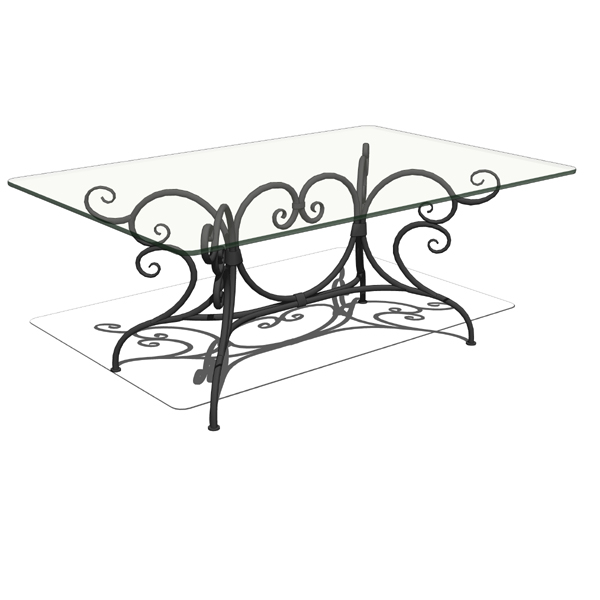 Wrought iron tables by Stone County Ironworks. Con.... 