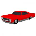 Buick 1970 Coupe (Low Poly Model)
