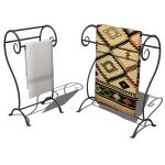 Wrought iron towel and blanket stands by Stone Cou...