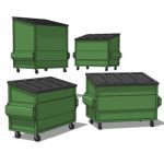 Front Load trash containers available in 2, 3, 4 a...