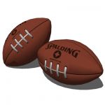 Football (Rugby) ball  ''Spalding'' and ball in pa...