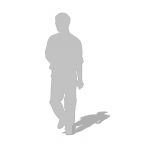 2d cut-out figure of a man - note: outline and fil...