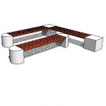 Foundation Bench with End support options. Round, ...