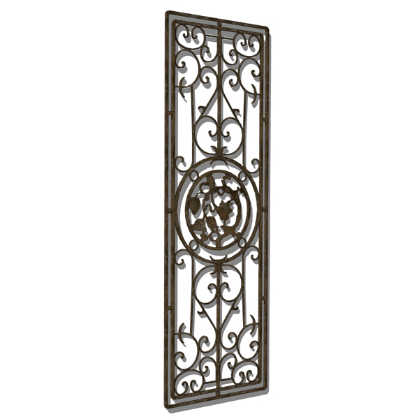 Villa Cristina wall grille in forged iron.. 