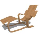 Wood "Reclining Chair" by Marcel Breuer ...