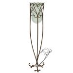 Newport wrought iron scroll vase stand.