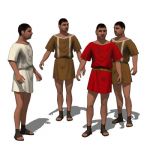 Selection of Ancient Romans wearing a simple tunic...