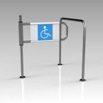Turnstile for disabled. The rear face shows No Ent...