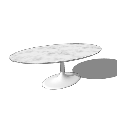 Saarinen medium oval dining table with marble top .... 
