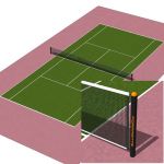 Doubles court in 4 different types of surface. Sta...