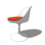Tulip side chair with seat cushion, swivel action ...
