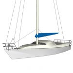 Lo-Detail Sailboat. Meant for Site-Plans with Smal...