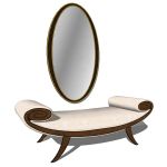 Oval hall furniture set that includes the oval sto...