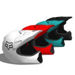 Motocross helmets by Fox. Simplified design is geo...
