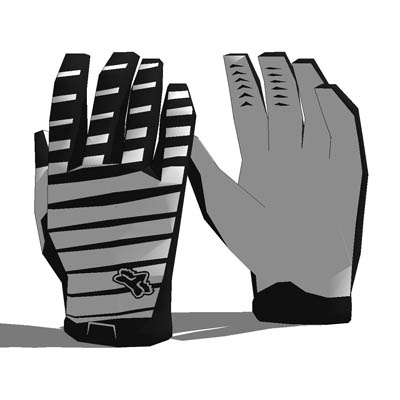 Fox motocross gloves. 