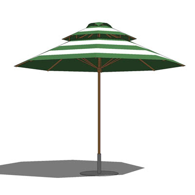 Large 2 tier cafe umbrella with base. 9ft/2.8m dia.... 