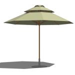 Large 2 tier cafe umbrella with base. 9ft/2.8m dia...