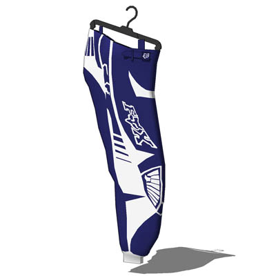 Fox MX racing pants for shop display. 