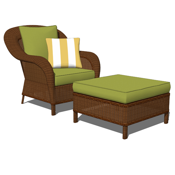 Palmetto Honey all weather wicker armchair and ott.... 