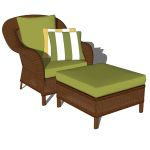 Palmetto Honey all weather wicker armchair and ott...