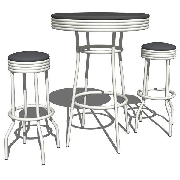 Cafe retro table and stools. This set 
complement.... 