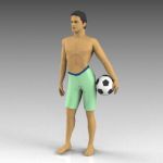 Male figure for poolside or beach